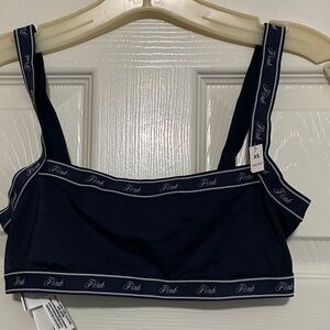 3 PINK Victoria's Secret Dark Blue Bralette Size XS  New With Tags